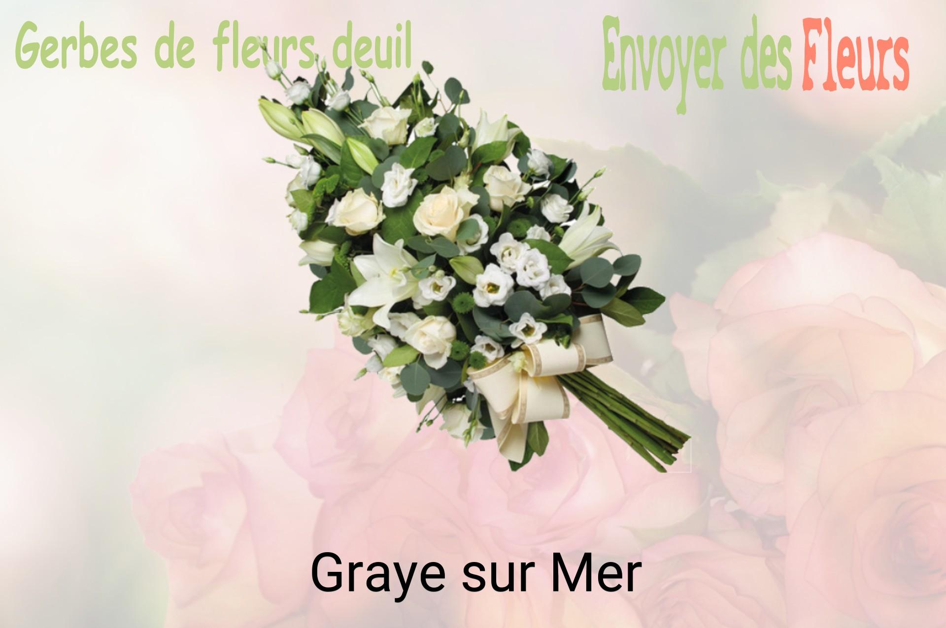 Gerbe de fleurs de deuil livrée à Graye-sur-Mer